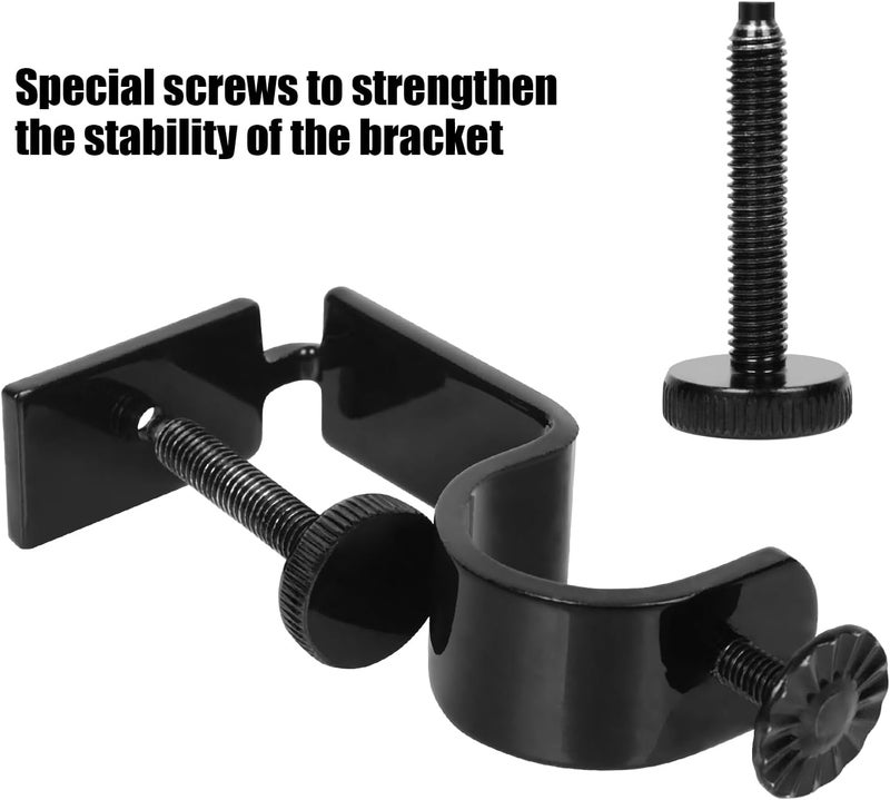 INSFITY Outside Mounted Blinds Curtain Rod Bracket (Only Fit for 1.3-2 inches Rectangle Headrail) No Drill No Tools Required (Patent Depending) - Image 5